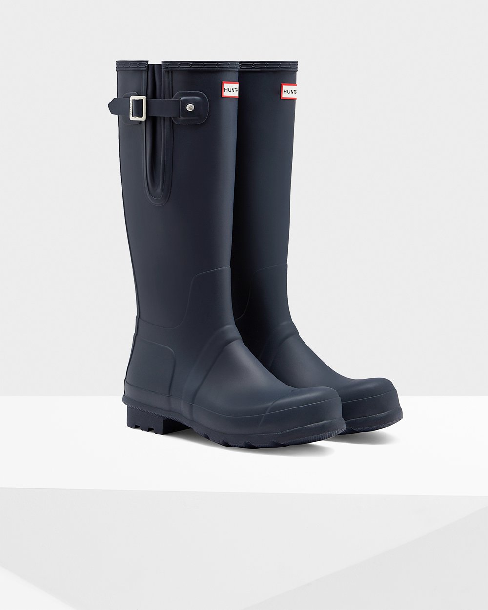 Mens Hunter Original Side Adjustable - Tall Rain Boots Navy - 6310-FHKMO